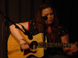 Naomi with a worship song.